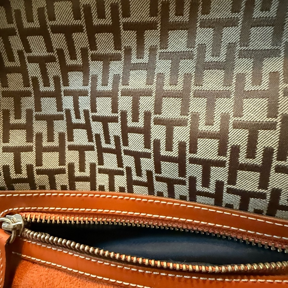 Vintage Tommy Hilfiger Tan and Orange Satchel - Picture 6 of 6